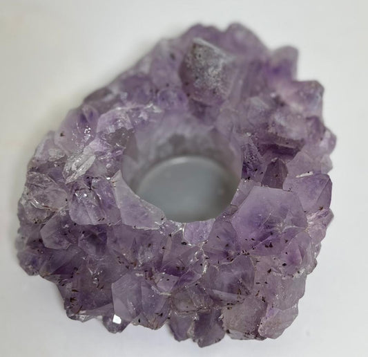 Amethyst Cluster Candle Holders
