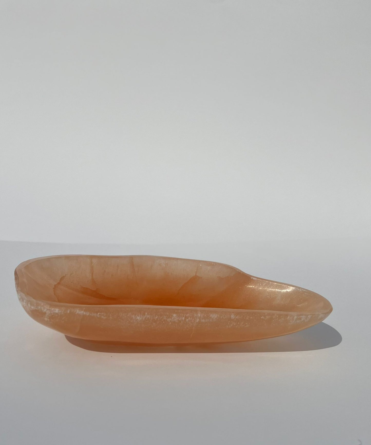 Orange Selenite Snack Bowl Large