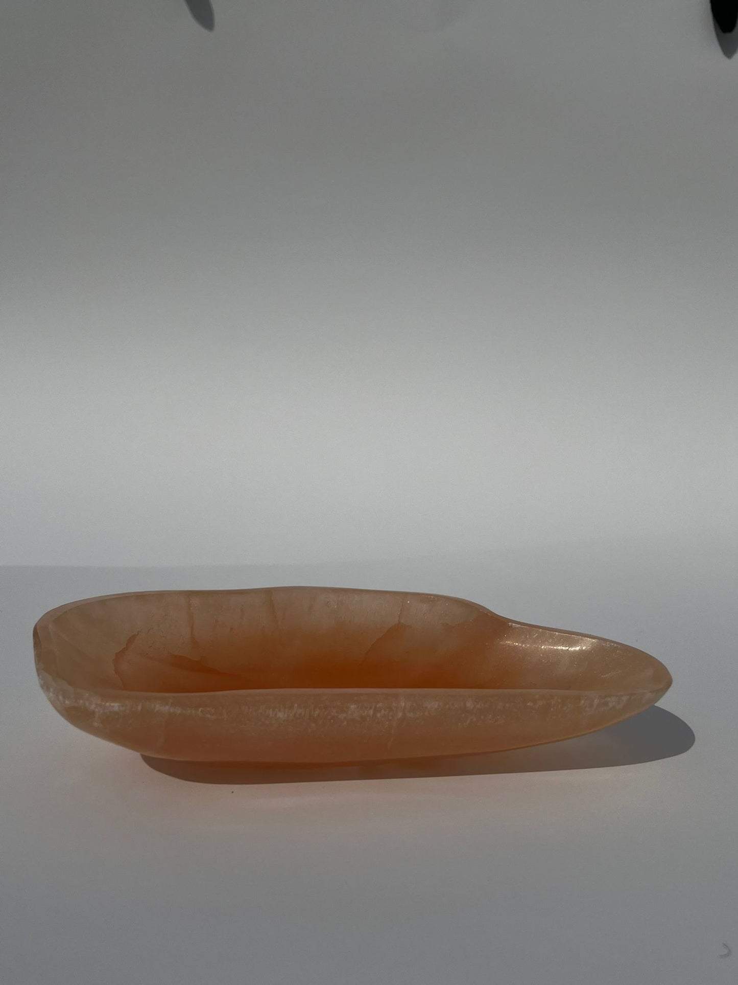 Orange Selenite Snack Bowl Large