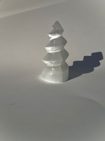 White Selenite Tower – Spiral