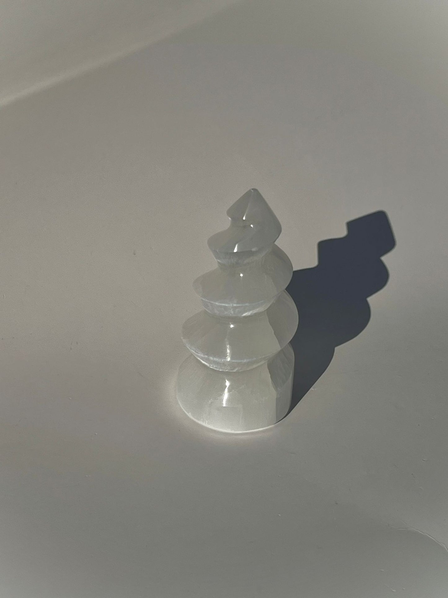 White Selenite Tower – Spiral