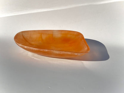 Orange Selenite Snack Bowl Medium