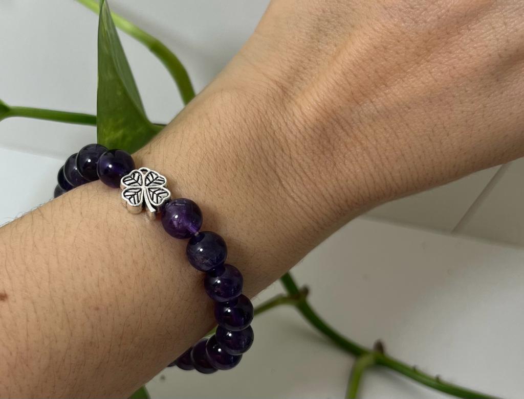 Amethyst 8mm Bead Bracelet