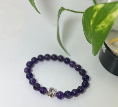 Amethyst 8mm Bead Bracelet