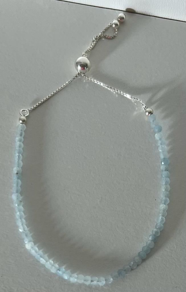 Aquamarine Sterling Silver Bracelet