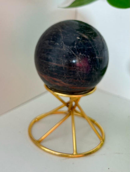 Tourmaline & Hematite Sphere SM3