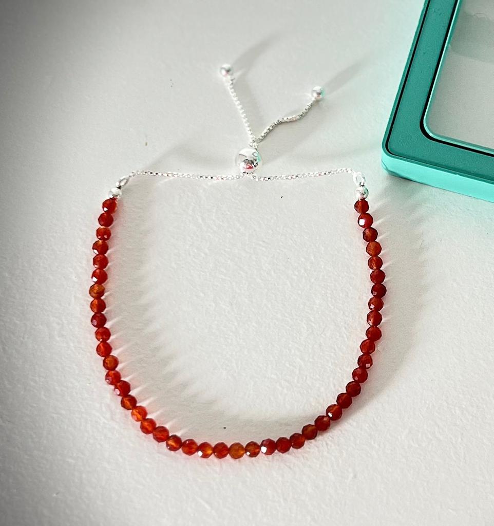 Carnelian Sterling Silver Bracelet