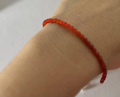 Carnelian Sterling Silver Bracelet