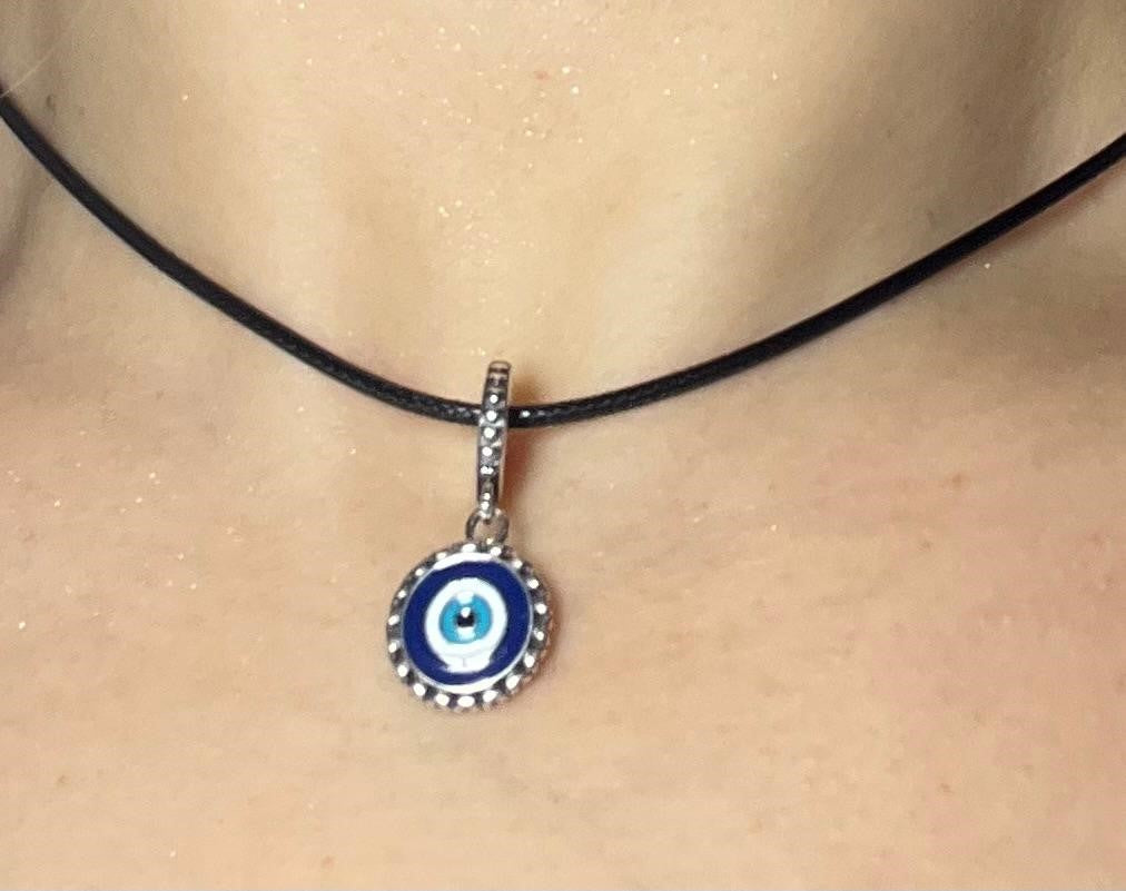 Evil Eye Necklace Sterling Silver