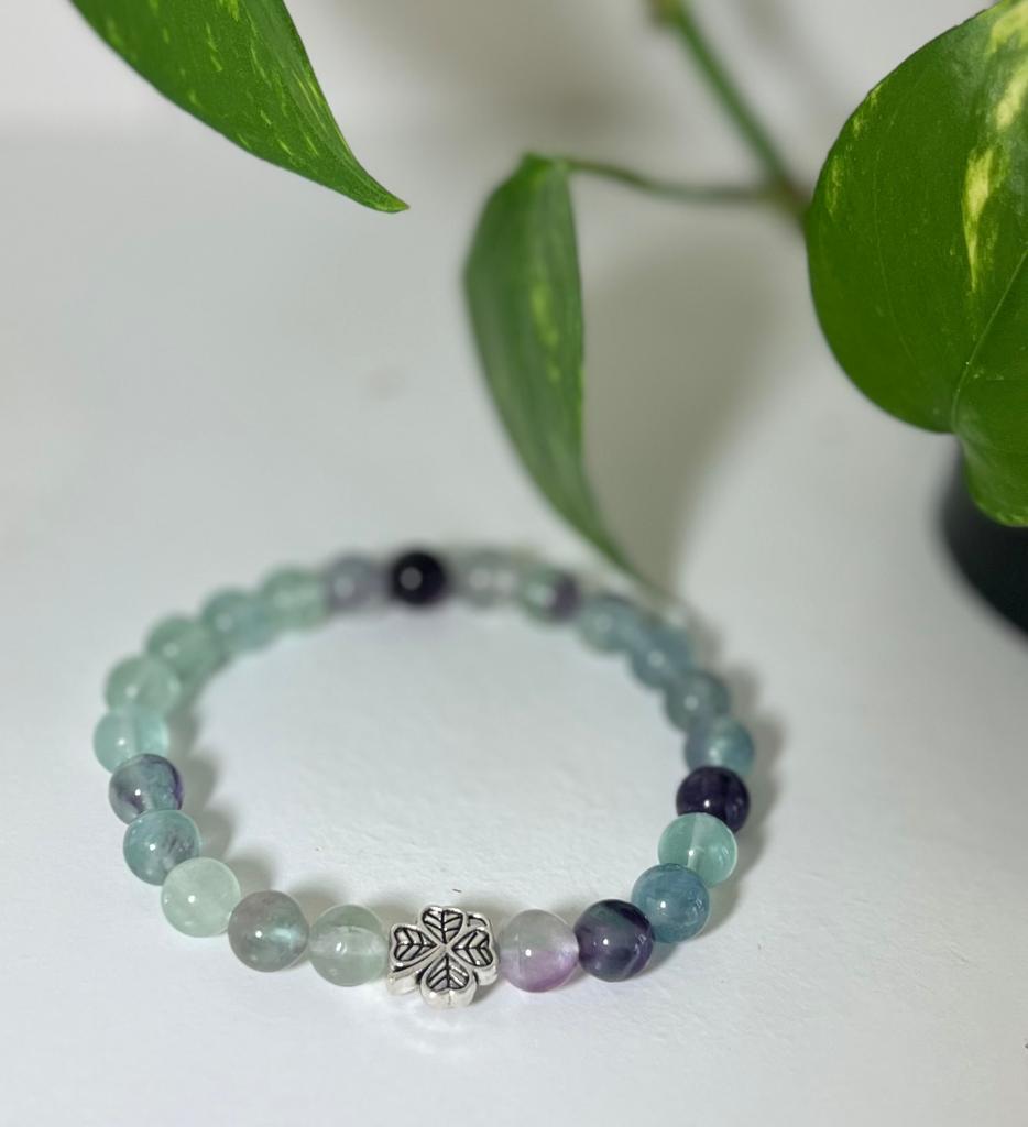 Fluorite 8mm Bead Bracelet