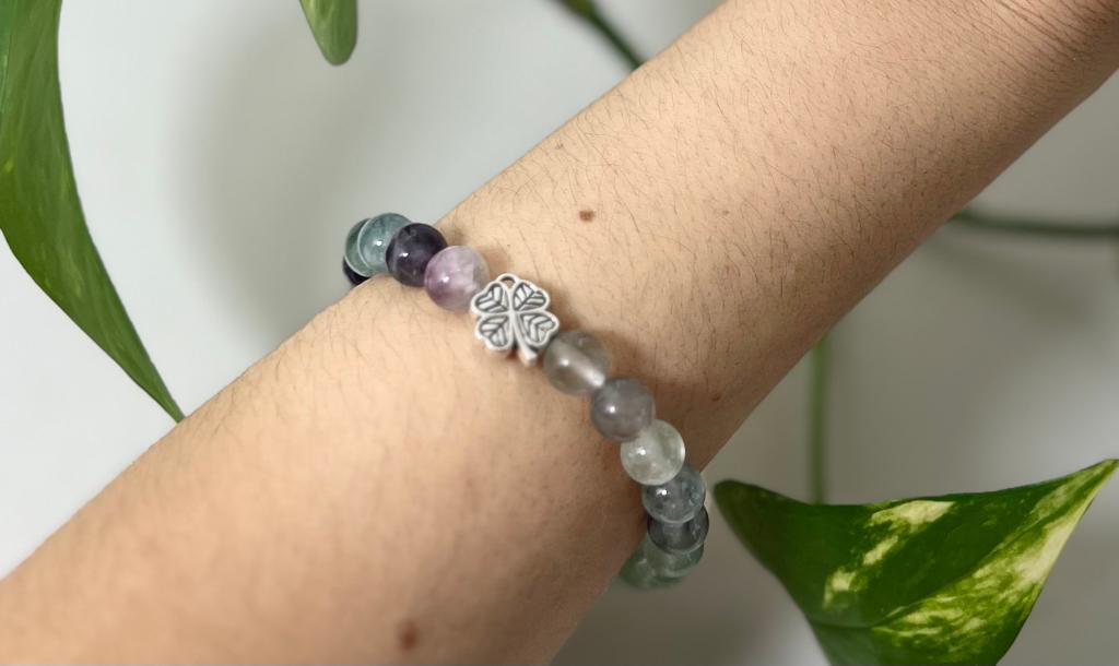 Fluorite 8mm Bead Bracelet