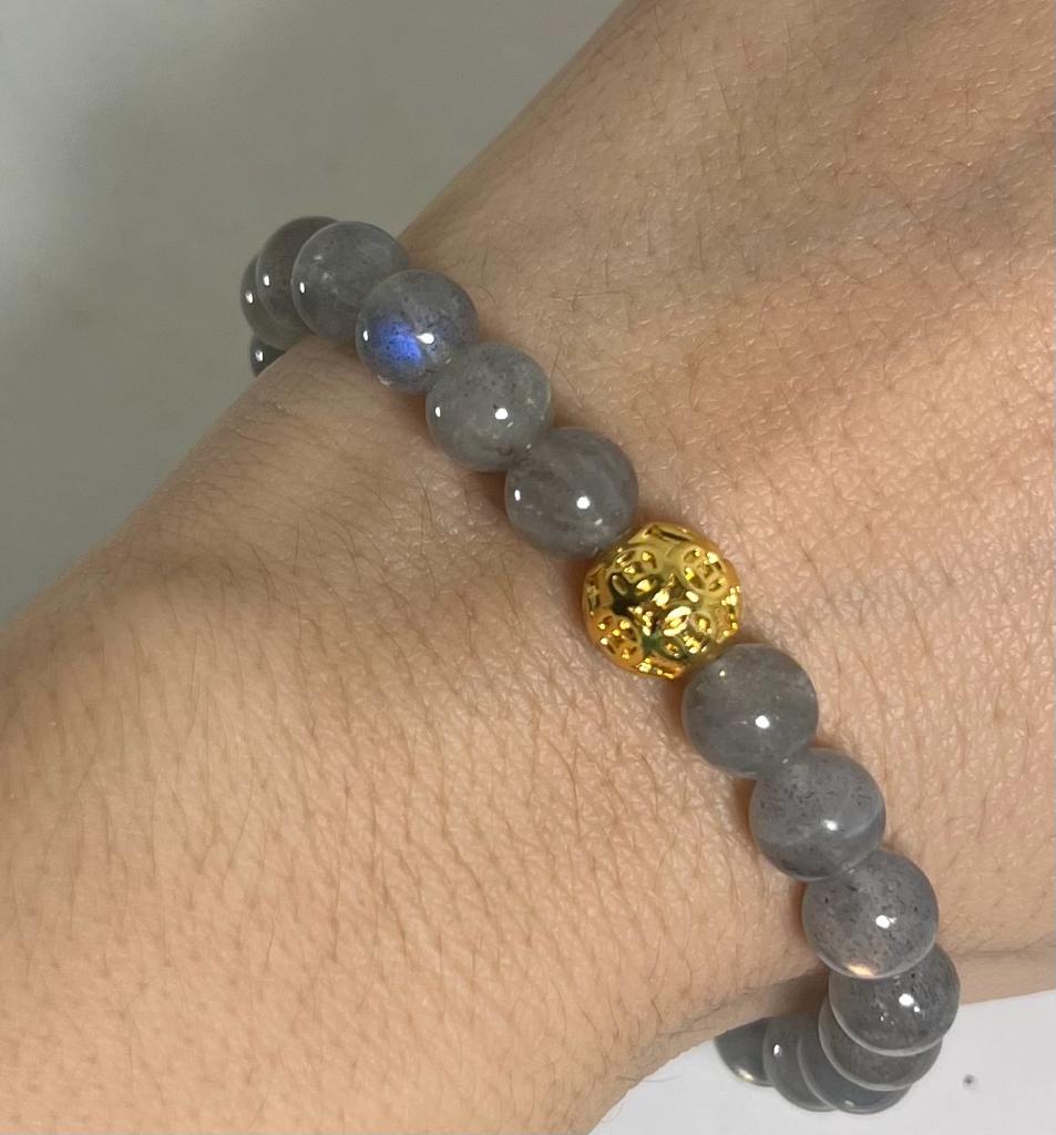 Labradorite 8mm Bead Bracelet