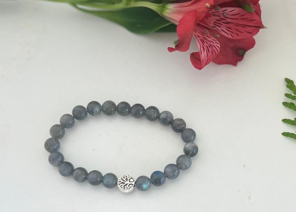 Labradorite 8mm Bead Bracelet