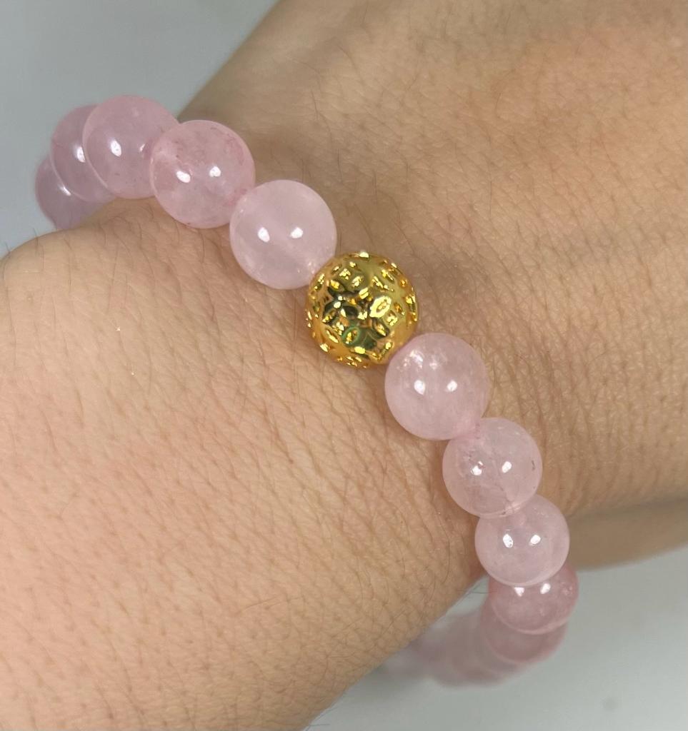 Rose Quartz 8mm Bead Bracelet