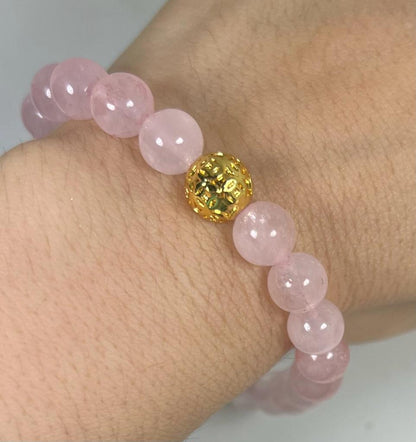 Rose Quartz 8mm Bead Bracelet