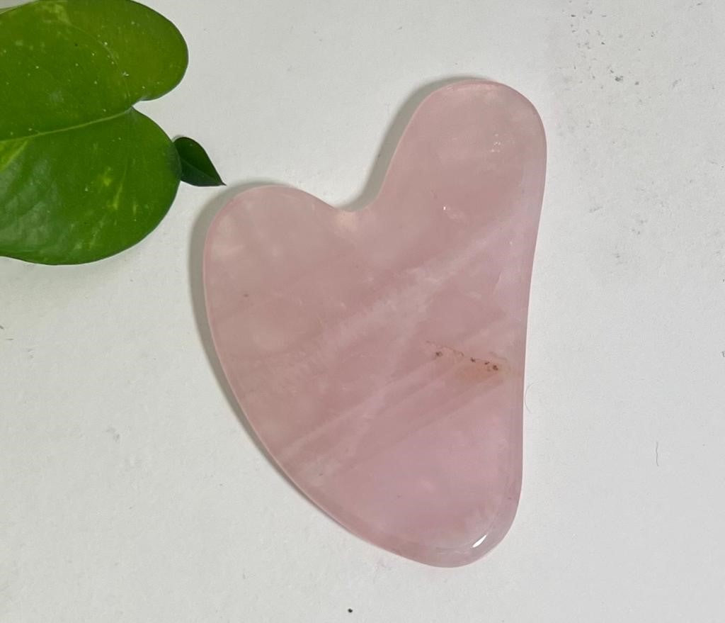 Rose Quartz Gua Sha Board Facial Tool