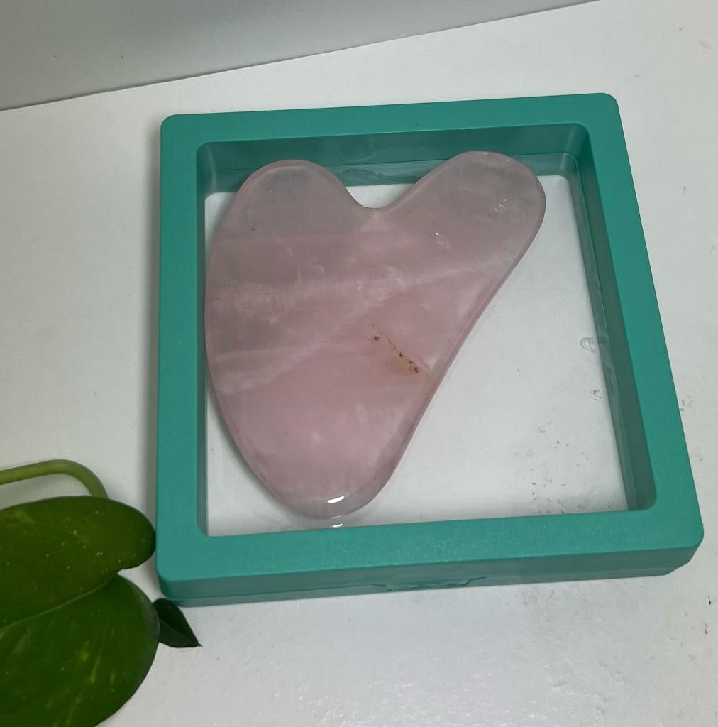 Rose Quartz Gua Sha Board Facial Tool