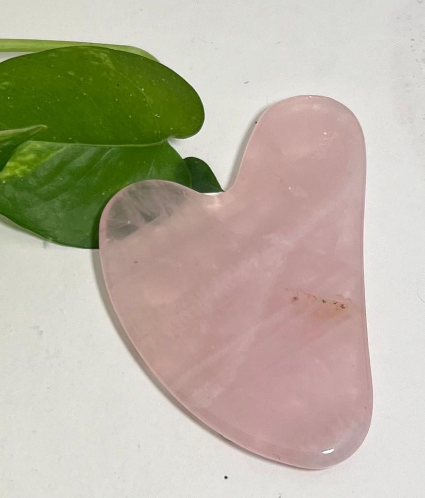 Rose Quartz Gua Sha Board Facial Tool