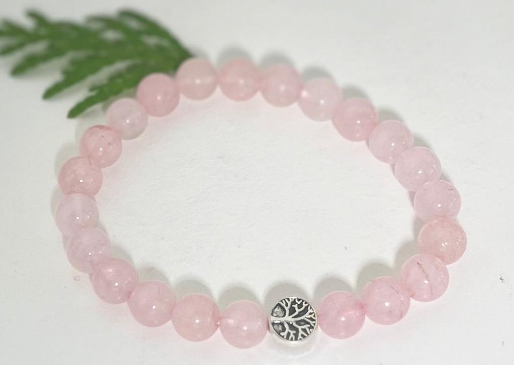 Rose Quartz 8mm Bead Bracelet