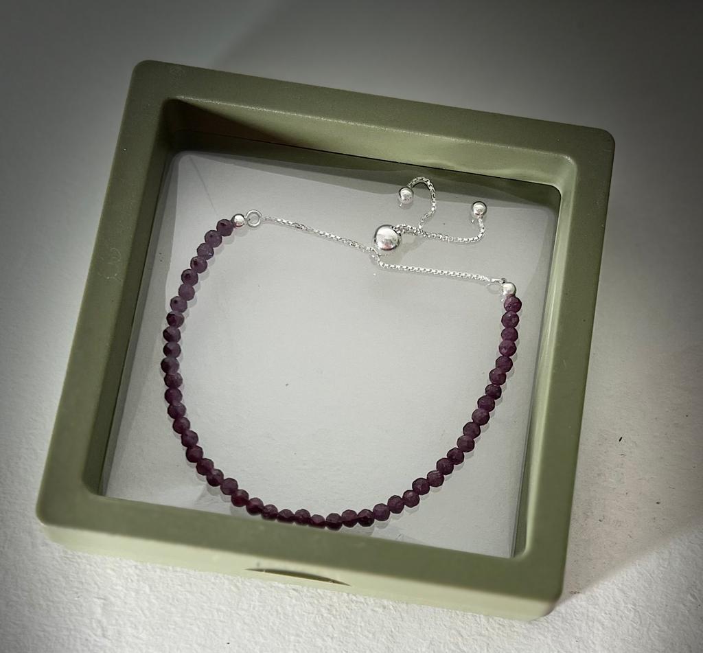 Ruby Sterling Silver Bracelet