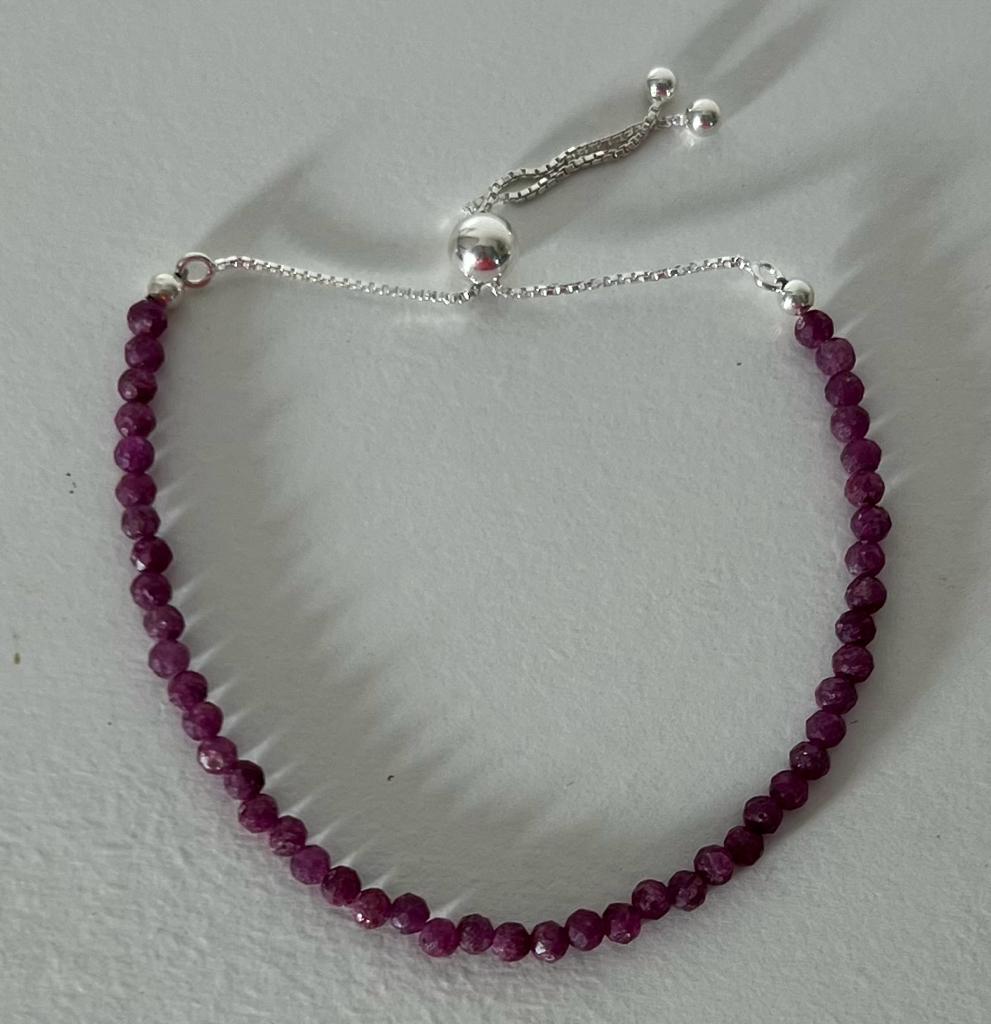 Ruby Sterling Silver Bracelet